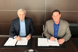 Maurizio Masotti, Dragflow President and owner with William J. “Bill” Wetta, DSC Dredge Senior Vice President and Chief Technology Officer.