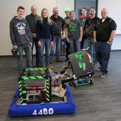 UC-Botics Team members and Felling Trailers team members.