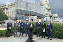 Rep. Earl Blumenauer (D-OR), speaks to the media about the importance of infrastructure funding at the 2019 TCC Fly-In.