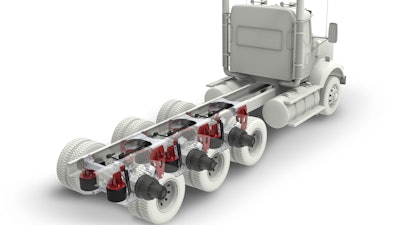 The Link 105K Triton Tri-Drive air auspensions are engineered to be used in multi-axle configurations for heavy-haul and off-highway use.