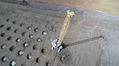 Densification Inc. chose a Liebherr HS 8100 crane to perform dynamic soil compaction work on a luxury residential project in Puerto Rico.