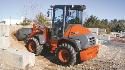 Hitachi Zw80 Digs Into The Pile