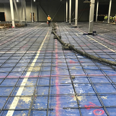 15 mil vapor barrier in place.