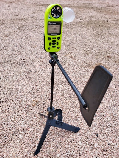 Environmental meters provide an easy way to estimate the rate of evaporation. The user enters the concrete temperature and the instrument measures the air temperature, relative humidly and wind velocity and calculates the rate of evaporation.