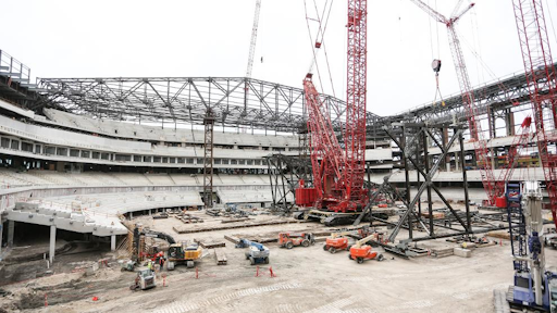 115,000 cu. yd. of Concrete Placed So Far at Texas Rangers’ Globe Life ...