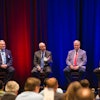 National Industry Leadership Panel: From left, Michael Ireland, president and CEO, Portland Cement Association (PCA); Michael Philipps, president, National Ready Mixed Concrete Association (NRMCA); and Michael Johnson, president and CEO, National Stone, Sand & Gravel Association (NSSGA). TACA President David Perkins moderated the panel.