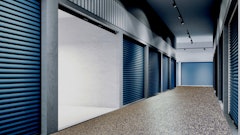 S2S applied a micro-blend flake system to the common areas and hallways at a new automated self-storage facility in Texas.