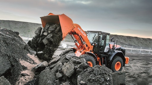 Hitachi Zw220 6 Wheel Loader Moving