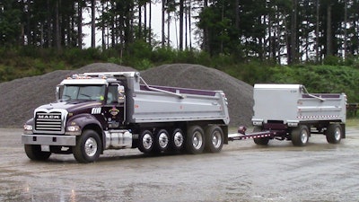 Silver Streak is the first in the area using a six-axle truck with a two-axle pup trailer. The six-axle truck is flexible because it can be used to pull the pup trailer or it can be used as a 20-ton truck.