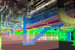 Screen shot of a photo of a project shows both the original image as well as a 3D model image of the same work area.