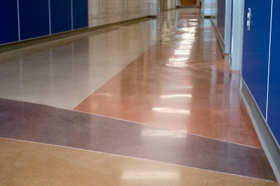 The architect on this project chose four different colors of dye.