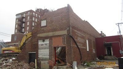 DeCarlo Demolition had a crew of six working for two weeks on its demolition project in Marshalltown, Iowa.