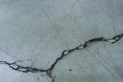 Unrestricted crack width growth leads to spalled edges along out-of-joint cracks when exposed to wheeled traffic.