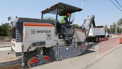 The Wirtgen W 150 CF was equipped with a 71-in.-wide milling drum to increase productivity.