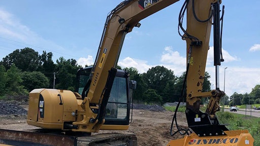 Indeco Mulching Head On Cat 308 Excavator
