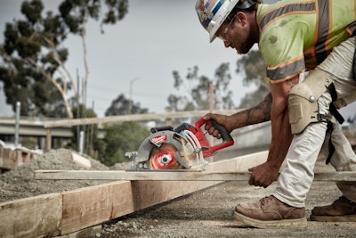 Milwaukee battery powered concrete saw on sale