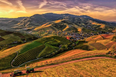 4k Wallpaper Clouds Cropland 842711