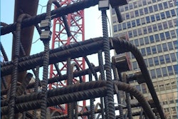 SmartRock is a small wireless “tag sensor” that is attached to the rebar using a simple twist tie. Once the sensor is installed on the formwork, concrete is poured as usual.