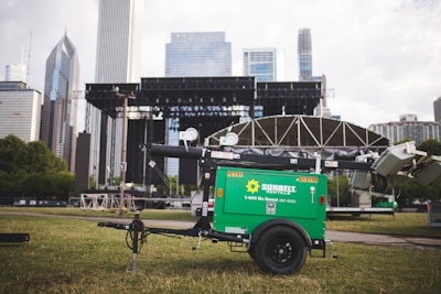 Sunbelt provides ground protection to create paths for cranes to access the area where each stage is constructed, then creates two 100 ft. x 120 ft. crane pads around the two main stages.