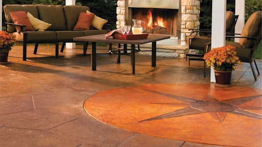Between Concrete Dyes Stains, How To Color Existing Concrete Patio