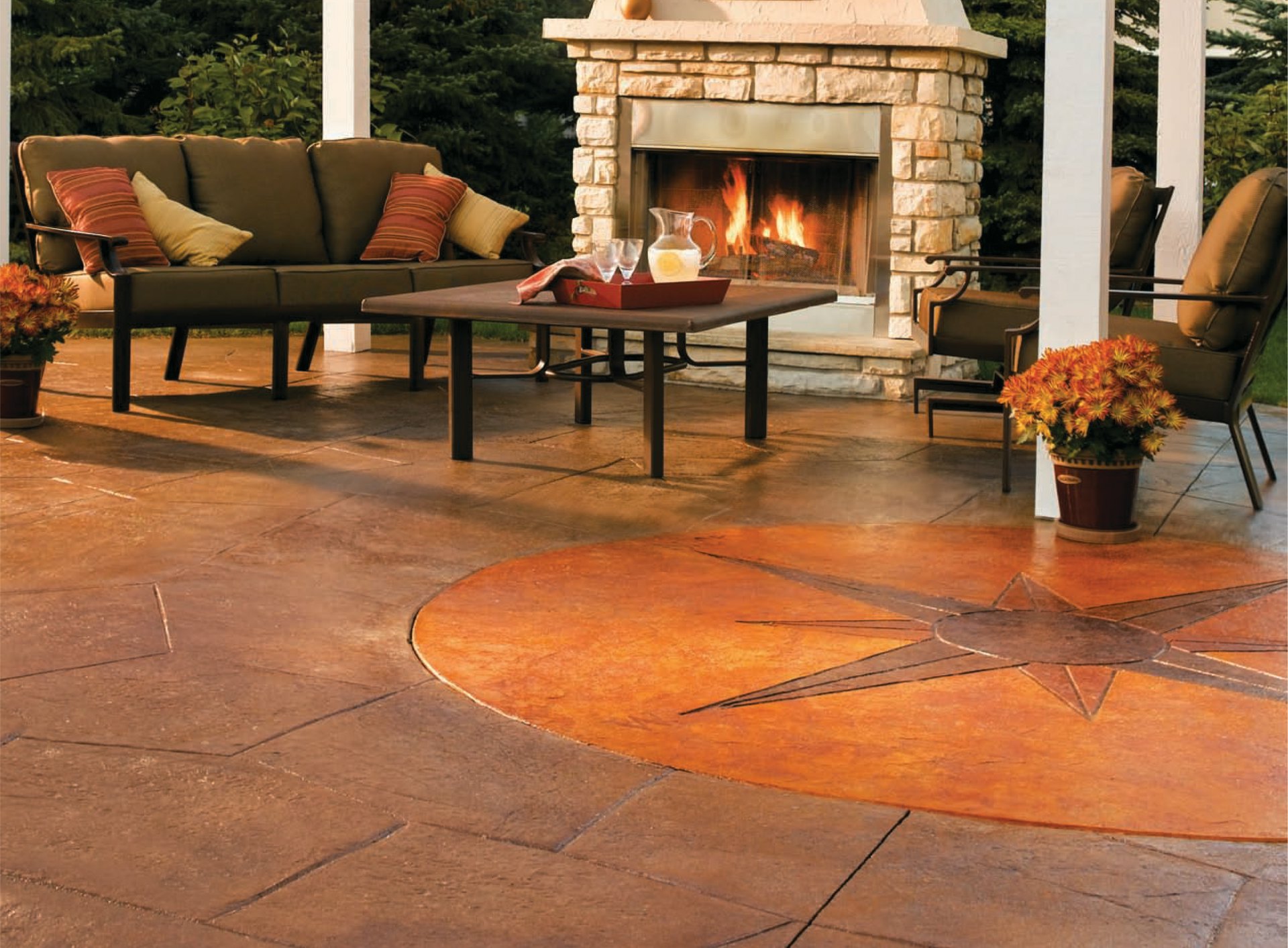 HERE'S HOW: Add color to the surface of your concrete patio