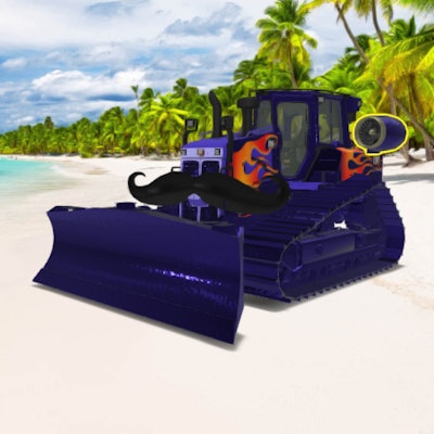This Dream Dozer even has a jet engine to speed up the job so there's more time to relax on the beach!