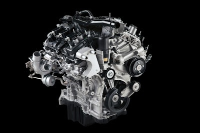The 2.7-liter Ford EcoBoost engine with standard Auto Start-Stop provides best-in-class gas mileage, mid-range V8-like towing capability of 8,500 lbs., payload of 2,250 lbs., 325 hp and 375 lb.-ft. of torque.