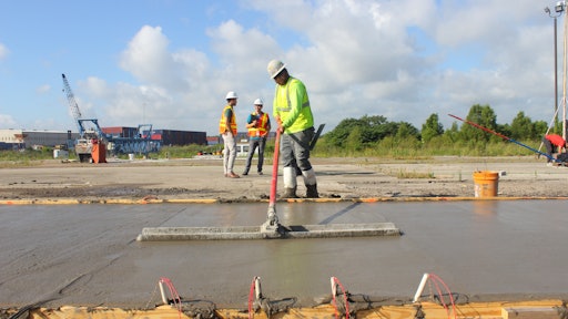 The current 'bendable concrete' project taking place at the University of Louisiana is well underway