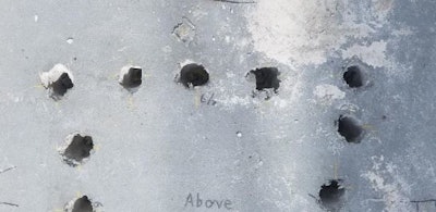 Successful drill locations as identified in GPR scan.