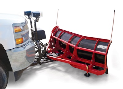 New scoop plower from Hiniker allows efficiency in large areas.