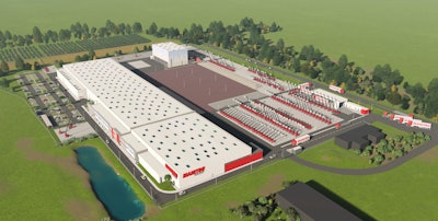 Rendering of new production facility in Cande, France
