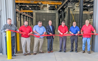 Several Talbert representatives were on hand for the ribbon cutting, including President Andrew Tanner, Co-Owner Russ Stern, Vice President of Sales and Marketing Troy Geisler, Vice President of Operations Jim Hall and Vice President of Purchasing Jamie Myers.