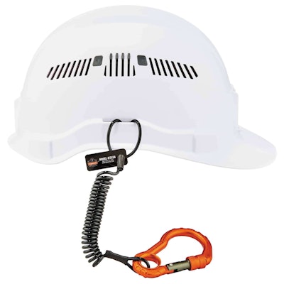 19161 3156 Coil Tool Lanyard Single Carabiner Hard Hat