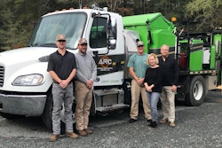 The Asphalt Restorations team (from left) Left to right: Miller Spivey, Mike Spivey, Jacob Hixon, Allison Becraft, Scott Becraft.