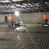 Drive-in laser screeds can be used for controlled elevation raking and strike-off.