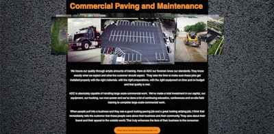 ADC is transitioning from residential to commercial work, so they wanted to make sure to create a site for the customers they wanted.