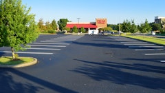 The award-winning job required more than 1,100 linear ft. of crack repair, 428 linear ft. of striping, striping of five handicap parking spaces and 65,360-sq.-ft. of sealcoating.