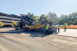 The “Thank You, Staples' video picks up after the milling has been completed, kicking off with beauty shots of the Staples location before moving quickly to show U.S. Pavement trucks, uniformed workers and teamwork on the job.