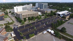 Despite a change of plans that made a three-day job a two-day job, A & A Paving, Roselle, IL, completed this 100,000-sq.-ft. mill-and pave job in two consecutive days without overtime and on budget.