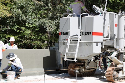 Some slipform paving machines can be used to not only produce a variety of cross-sections for curb and gutter, but also sidewalks, median barriers and other shapes.