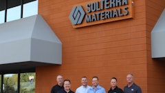 Sunland Asphalt & Construction's management team (from left) Tom Lawless, chief financial officer, Sunland; Pat Weaver, president, Solterra Materials; Roger Eischen, senior vice-president, Sunland; Doug DeClusin, president/chief executive officer, Sunland; Matt Johnson, vice-president, Sunland; Steve Musegades, regional vice-president, Sunland.