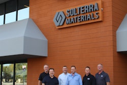 Sunland Asphalt & Construction's management team (from left) Tom Lawless, chief financial officer, Sunland; Pat Weaver, president, Solterra Materials; Roger Eischen, senior vice-president, Sunland; Doug DeClusin, president/chief executive officer, Sunland; Matt Johnson, vice-president, Sunland; Steve Musegades, regional vice-president, Sunland.