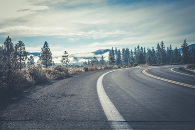 Gray Concrete Road Near Forest 756861