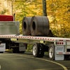 East Bst Flatbed Trailer On The Road