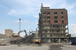 Target Contractors demolishing the Florentine building in Florence, SC.