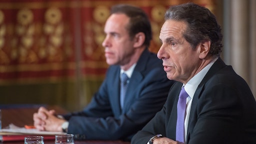 New York Governor Andrew Cuomo holds a press briefing on the state's Coronavirus response efforts March 18, 2020.