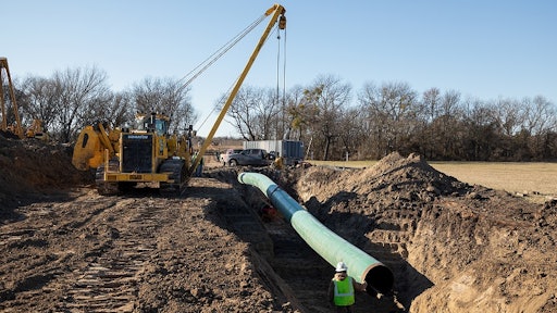 The Komatsu D155CX-8 pipelayer was developed and designed in conjunction with pipeline companies.