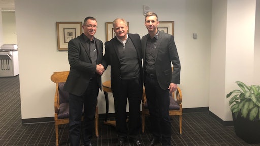 From left, Rolf Kulawik, Ebbe Christensen and Uwe Strotmann agreed the acquisition.