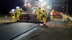 At the MnROAD test site a mix with 45% RAP was placed overnight with temperatures of 32°F and a traveling distance from the plant of 45 minutes.