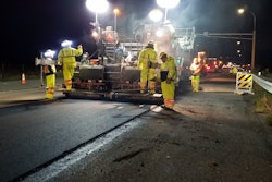 At the MnROAD test site a mix with 45% RAP was placed overnight with temperatures of 32°F and a traveling distance from the plant of 45 minutes.